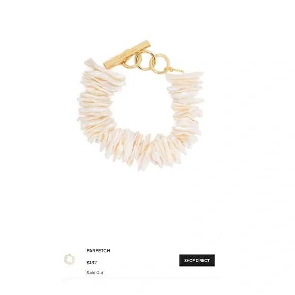 Cult Gaia Aliza 8" Freshwater Pearl Bracelet New With Tags In Box - Picture 13 of 14